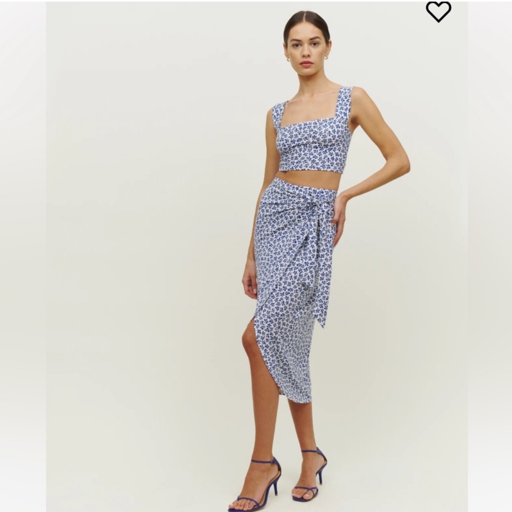 Reformation Rika 2 Piece Set - Bombay Print, Size Small